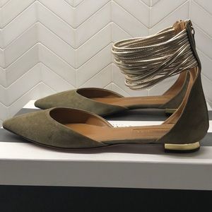 HOT Aquazzura Hello Lover Suede Flats 💜